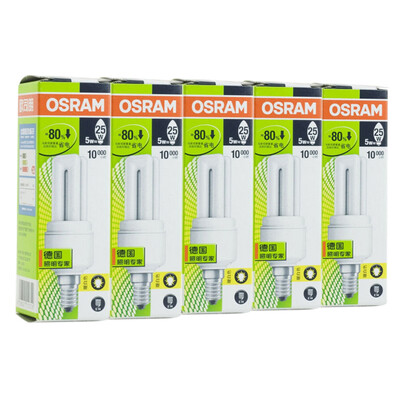 

[Jingdong supermarket] OSRAM OSRAM mini energy-saving lamps 5W warm white E14 (five loaded)