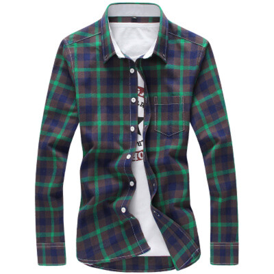 

2017 young men's SHIRT COTTON PLAID Korean fat  DP shirt shirt students tide