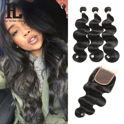 

HC 8A Grade Virgin Hair Brazilian Body Wave With Lace Closure Cheap Human Hair With Closure Brazilian Virgin Hair With Closure