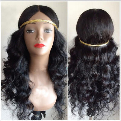 

Fashion indian human hair body wave full lace wigs 130% density with baby hair