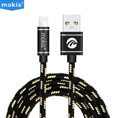 

Moxi (mokis) high-quality Apple 7/6 / 5s data cable charging line mobile phone charger line power cord 1 m black gold for iphone7 / 6s / 5 / ipad / mini