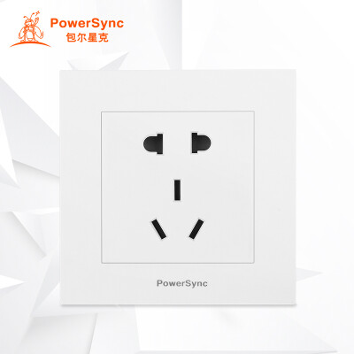 

PowerSync ASWSCGA3X9 10A five-hole socket 86 type panel simple white