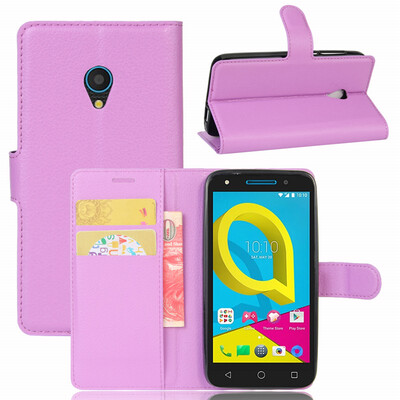 

GANGXUN Alcatel U5 Чехол из высококачественной кожи PU с флип-чехлом Kickstand Anti-shock Кошелек для Alcatel U5