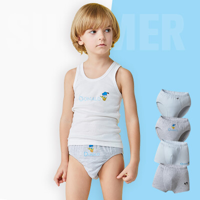 

Disney (Disney) 4 loaded children Lycra cotton angle underwear big boys baby triangle four corners shorts 48177Y0 four color installed 160