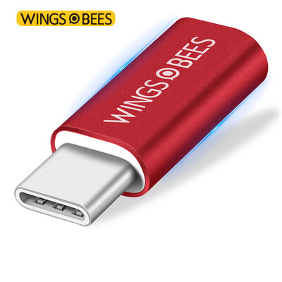 

Android пчелиного крыла алюминий Micro USB Type-C трансфицировали данные адаптера телефона / зарядка кабеля передачи головки прикладывает Китай Красного Просу 6 / 5s / 5 Huawei P9 / славы