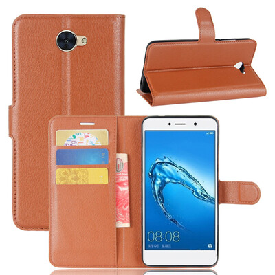 

GANGXUN Huawei Y7 Case High Quality PU Leather Flip Cover Kickstand Anti-shock Wallet Case for Huawei Y7