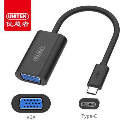 

Улучшенный человек (UNITEK) Type-C конвертер VGA USB-C PC-TV адаптер Apple MacBook видеопроектор интерфейсный кабель адаптер Y-6318BK