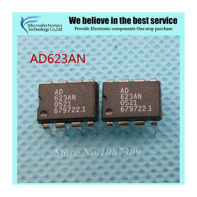 

5pcs free shipping AD623AN AD623 AD623A DIP-8 Instrumentation Amplifiers SINGLE SUPPLY RR new original