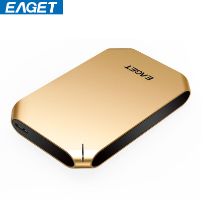 

Yi Jie (EAGET) G60 2.5 inch USB3.0 full hardware encryption fashion high-speed shock mobile hard drive 500G gold