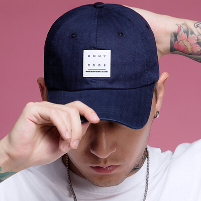 

Hankhop hanshop outdoor cap cap men&women Korean version of the tide movement sun hat stickers simple fashion baseball hat HSM09 blue uniform