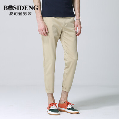 

Bosideng Men's BOSIDENGMAN male Korean version of the nine pants pants feet nine pants 1262B19108 wine red 34