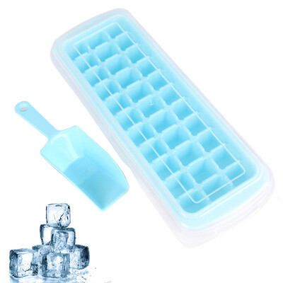 

Kleibi home creative ice lattice ice machine home ice box refrigerator ice maker DIY ice maker 33 grid ice ice shovel ice box set KLB1132 blue