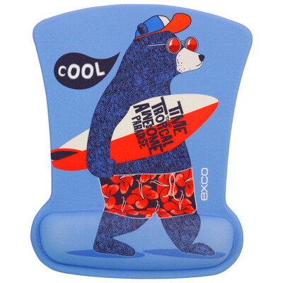 

Appropriate cool EXCO surfing bear memory cotton art wrist mouse pad cute cartoon home office wrist pad cloth non-slip mouse pad MSP011