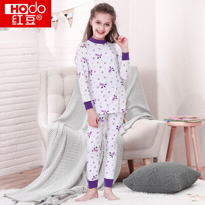 

Red beans children&39s cotton underwear suit men&39s large children autumn&winter high-necked cartoon printing 100 cotton Qiu Qiuqiu children&39s cotton sweater HD8086G pink 110