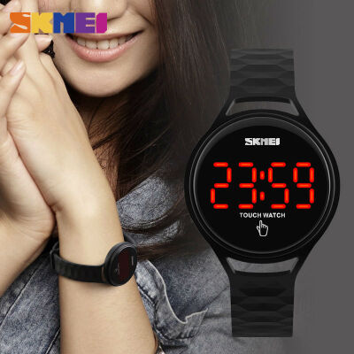 

SKMEI Women Watches Touch Screen LED Display PU Strap Woman Fashion Casual Watch Men Digital Wristwatches 30m Waterproof 1230