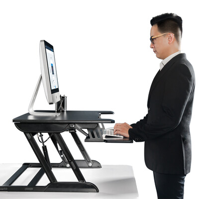 

Ep UP ID-36B standing office lift desktop computer desk notebook lift table desk mobile folding computer desk work desk desk monitor stand black