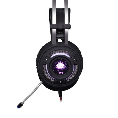 

YISHE) YS-G4000 Colorful breathing light light metal headset computer game headset bass microphone microphone microphone desktop headset black