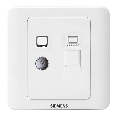 

Siemens SIEMENS 5TG01161CC1 switch socket vision computer digital TV socket elegant white
