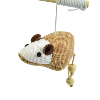 

H Pet Teasing Toy for Cats Lenen Mouse Pet Supplies