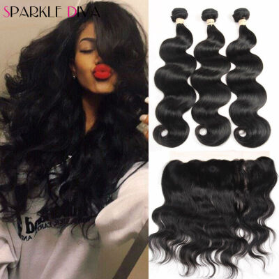 

Peruvian Virgin Hair Body Wave 13x4 Ear To Ear Lace Frontal Closure With Bundles 8A Peruvian Body Wave With Lace Frontal 1B