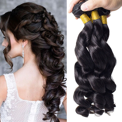 

4 Bundles Brazilian Loose Wave Hair Mink Brazilian Virgin Hair Loose Wave Human Hair Weave 7A Unprocessed Virgin Hair Bundles