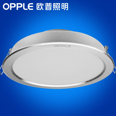 

【Jingdong Supermarket】 Op lighting (OPPLE) LED Downlight Ceiling light Aluminum paint White frame 13 watts White light 6000K hole 17-18 cm