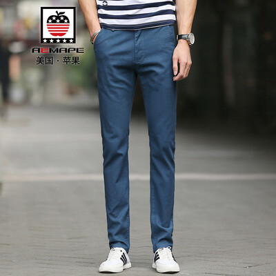 

AEMAPE Casual Pants Men's Micro-elastic Casual Pants Straight Anti-Wrinkle-free Slim Long Pants 505 Gray 32