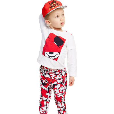 

Disney baby Disney baby children's clothes upper trousers knitted round neck boys long sleeve sets DA711TR01W0180 the white 80