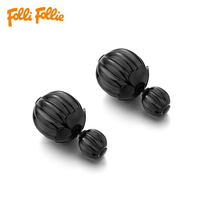 

Folli Follie Fu Li Fu Li Lady Style Fairy black sparkling ball earrings 1E17T004K