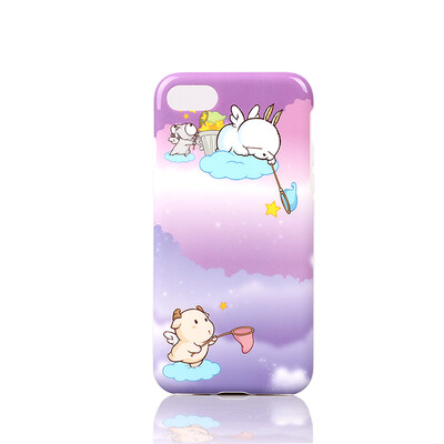 

Чехол для iphone 7 детство жесткий ТПУ Coque обратно крышку