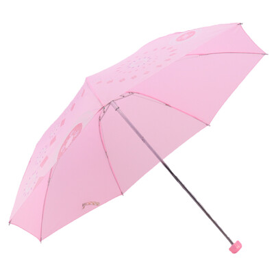 

Paradise umbrella high-density polyester polyester spinning three fold steel bar steel umbrella sunny umbrella 339S pink