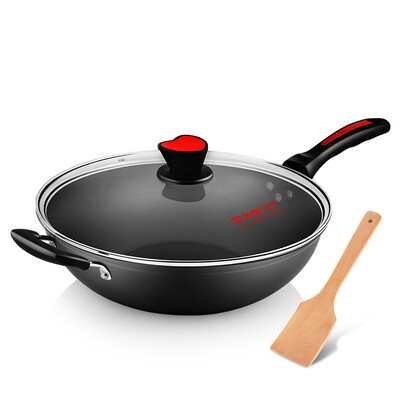 

Jingdong Supermarket Cooking the king&39s wok no stick pan 36cm no oil smoke pot with induction cooker gas gas stove fire fire general cooking pot with pot lid gift wooden pan spoon CKN4636BF