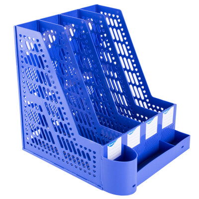 

Guangbo GuangBo thick quadruple file frame data frame with pen holder office supplies blue WJK9267