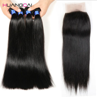 

Malaysian Virgin Hair 4 Bundles with Closure Cheap Human Hair with Closure 8A Unprocessed Malaysian Straight Hair Weave