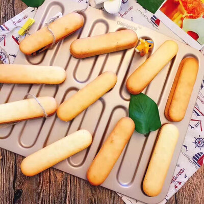

Jingdong supermarket learn kitchen CHEF MADE lightning puff cookies long strip finger biscuit mold baking mold baking pan 14 with WK9172