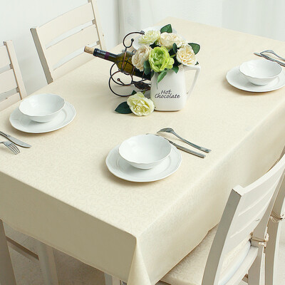 

Kam-color Chinese Li-li waterproof anti-oil table cloth cloth disposable anti-hot tablecloths coffee cloth beige 130 180cm