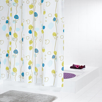 

Jingdong Supermarket] Germany Reid RIDDER sunset color shower curtain waterproof mold / environmental protection polyester material shower curtain 180 * 200cm / blue / 42393