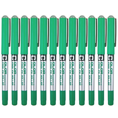 

Snow snowhite 038mm color straight-type signature pen set green 12 pcs box PVN-159