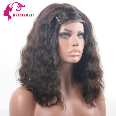 

8A Full Lace Wigs Natural Wave Brazilian Virgin Human Hair with Baby Hair for Black Women Natural Color Bob Wave Human hair