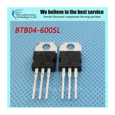 

5pcs free shipping BTB04-600SL BTB04-600 BTB04 Triacs 4 Amp 600 Volt TO-220 new original