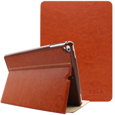 

KOLA Apple iPad Air / Air2 / Pro 9.7-inch elegant thin crystal grain series fall protection shell non-slip bracket PU leather color random jacket