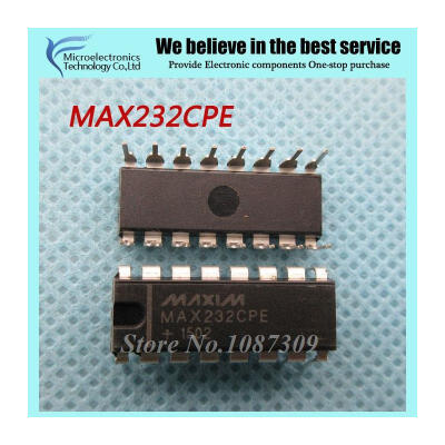 

20pcs free shipping MAX232CPE MAX232 DIP-16 RS-232 Interface IC 5V MultiCh RS-232 Driver/Receiver new original