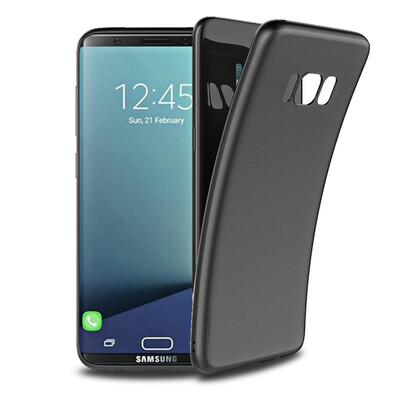 

KOOLIFE Samsung S8 mobile phone case protection frosted silicone soft shell all-inclusive shell anti-crash shell for Samsung Galaxy S8 SM-G9500 G9508 Suole - black