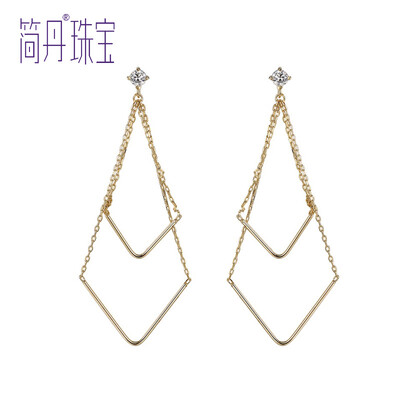 

Jane's GD 925 white fungus nail female Korean temperament silver ear jewelry to send his girlfriend Valentine's Day birthday gift aromatic champagne gold