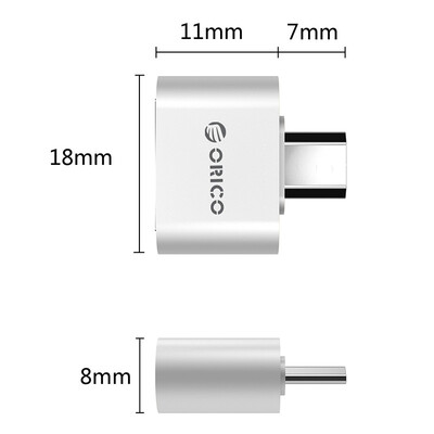 

ORICO MOG03 Micro to USB20 converter OTG data cable adapter to support Andrews mobile phone Huawei millet Meizu then U disk silver