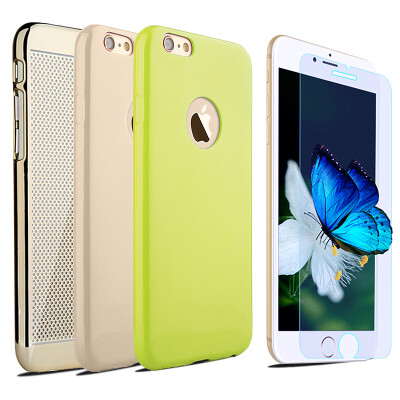 

【Phone case shell four sets】 KOOLIFE Apple 6 / 6s phone case protection iphone6 ​​/ 6s silicone soft shell green PC shell yellow iPhone 6 / 6s tempered film drop