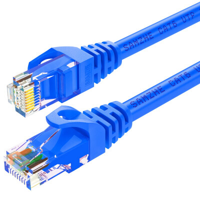 

Shanze (SAMZHE) six types of cable CAT6 Gigabit high-speed network line indoor and outdoor 8-core cable line 6 computer TV router cable BLU-6150 blue 15 meters