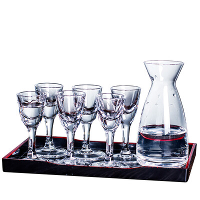 

ROUPA hand-free lead-free crystal liquor with Maotai white wine glass with a glass of wine set of seven sets of sets 15ml white wine glass 6 150ml sub-wine 1