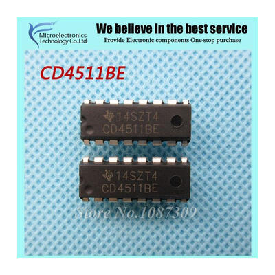 

20pcs free shipping CD4511BE CD4511 HEF4511 DIP-16 Encoders Decoders Multiplexers & Demultiplexers S BCD-7-Seg
