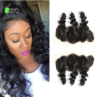 

7A Peruvian Loose Wave Lace Frontal Closure Peruvian Virgin Hair Wavy Frontal Human Hair 13x4 Ear to Ear Lace Frontal Free Part